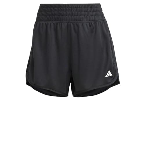 Image of adidas Women's Pacer Essentials Knit High-Rise Shorts, Black, M 5 inch