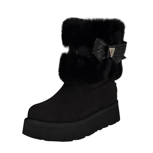 Image of GUESS Women's Denla Ankle Boot, Black 001, 2 UK