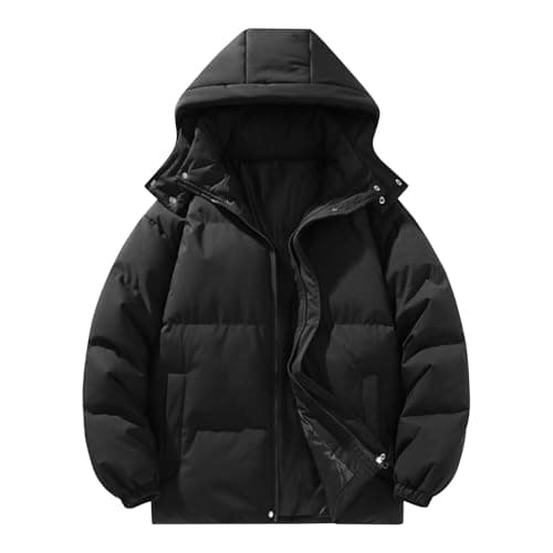 Image of Cocila Women's Autumn and Winter Warm Cotton Padded Jacket On Coat Famous (Black, M) Women Waterproof Quilted Coats Jackets Leather for Ladies Short Womens Petite UK Faux Parka Fluffy