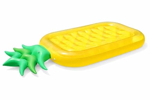Image of eBoutik - XLarge Pineapple Inflatable Pool Float Lounger – Giant Tropical Pineapple Pool Bed Lilo for Adults – Summer Swimming Pool, Beach & Holiday Float