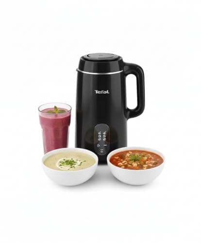 Image of Tefal MultiSoup, 1L Capacity, Suitable for 4 People, 6 Programs, Smooth or Chunky Soups, Smoothies, Auto Cleaning Function, Includes Cleaning Brush & Measuring Cup, Glossy black - BL5628G0