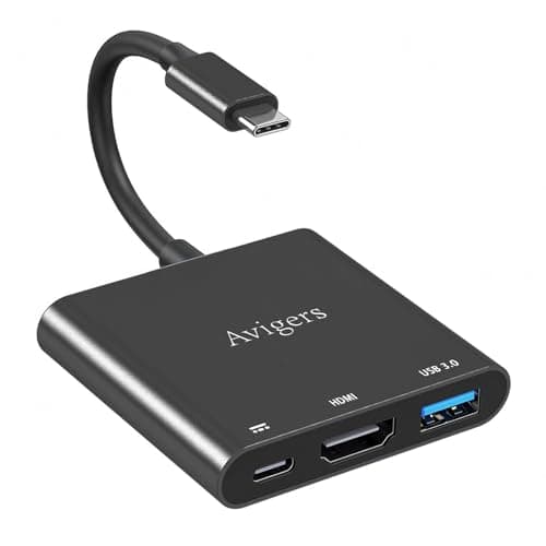 Image of Avigers USB C to HDMI Adapter, USB C to hdmi Multiport Adapter with 100W PD Fast Charging & USB 3.0 Port, Type-C to HDMI 4K Converter for iPhone 16/15, MacBook Pro Air/iPad Pro/Surface/Samsung
