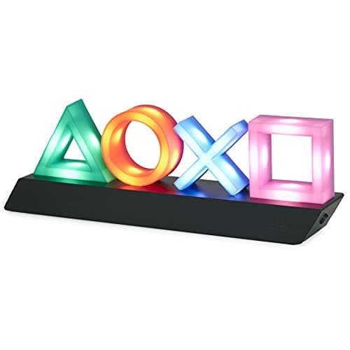Image of Paladone PP4140PS PlayStation Icons 3 Light Modes Music Reactive Game Room, Multi Colour