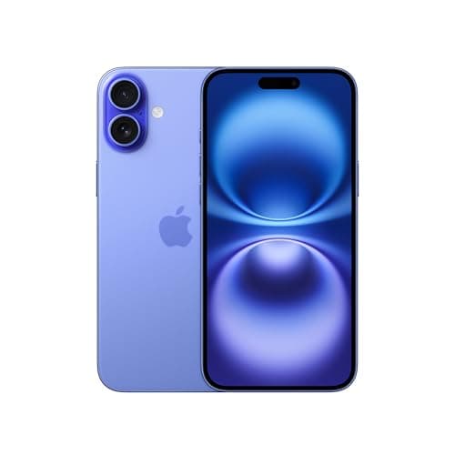 Image of Apple iPhone 16 Plus 128 GB: 5G Mobile phone with Apple Intelligence, Camera Control, A18 Chip and a Big Boost in Battery Life. Works with AirPods; Ultramarine (Renewed)