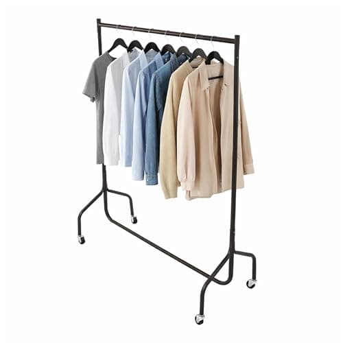 Image of Oypla 4ft Garment Clothes Rail Super Heavy Duty All Metal Black