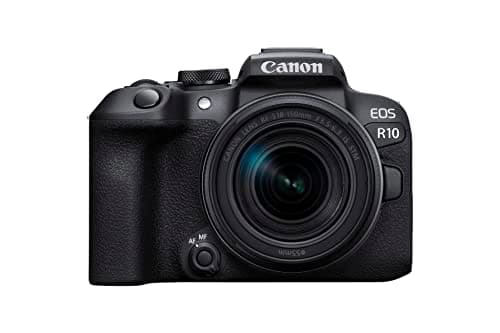 Image of Canon EOS R10 + RF-S 18-150mm IS STM Lens - Compact Mirrorless Digital Camera - 24.2 MP, Dual Pixel CMOS AF II - 4K up to 60p - 23 FPS Continuous Shooting - Face & Eye Detection - Bluetooth, Wi-Fi