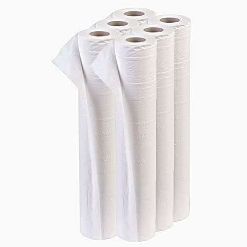 Image of TPZ 40 Metres White Hygiene Coach Roll for Massage Table and Beauty Environment, Professional Use Paper Roll Individually Wrapped with Tear Off Perforation – 20” / 508mm wide - 40 Metres (6)