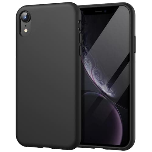 Image of JETech Silicone Case for iPhone XR, 6.1-Inch, Silky-soft touch Full-Body Protective Case, Shockproof cover with Microfiber Lining (Black)