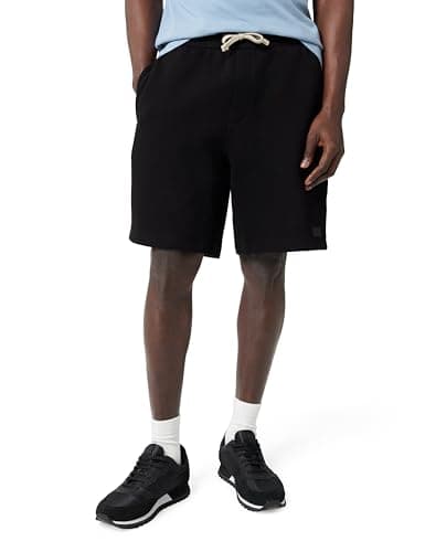 Image of Armani Exchange Men's Cozy, Relaxed Fit Side Logo Patch, Shorts, Black, M, Black, M
