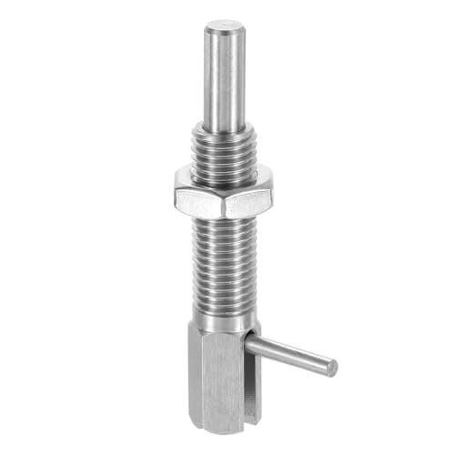 Image of sourcing map Retractable Indexing Plunger Pin, M16 L Spring Plunger Stainless Steel Spring Loaded Latch Telescopic Locking Pin with Nut for Machinery Shipbuilding