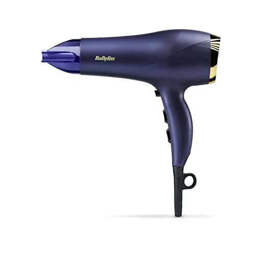 Image of BaByliss Midnight Luxe Hair Dryer - Powerful 2300W Blow Dryer, Ionic Frizz-Control, Fast Drying, Professional and Lightweight, 3 Heat & 2 Speed Settings, 5781U