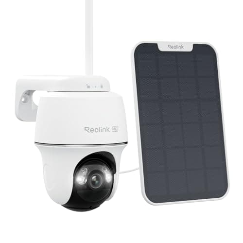 Image of Reolink 4K Solar Security Camera Outdoor Wireless, 355° Pan &140° Tilt, 2.4/5 GHz Wi-Fi, Works with Amazon Alexa, Color Night Vision, Home Hub Compatible, Smart Detection, Argus PT Ultra+Solar Panel