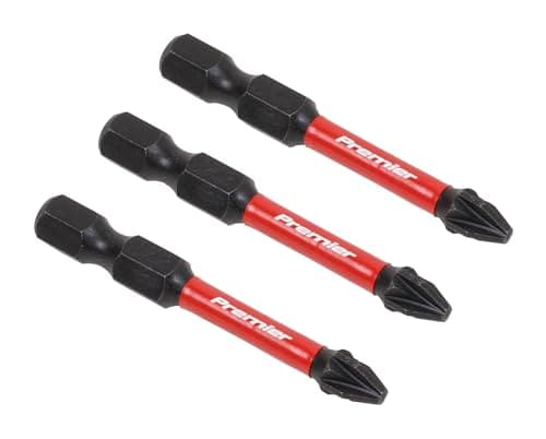 Image of Sealey 3pc 50mm Pozi #2 Impact Power Tool Bit Set - AK8233