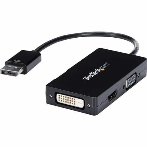 Image of StarTech.com 3 in 1 DisplayPort Multi Video Adapter Converter - 1080p DP Laptop to HDMI VGA or DVI Monitor or Projector Display (DP2VGDVHD)