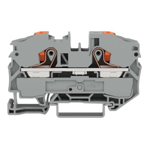 Image of 2216-1201 | WAGO 2-CONDUCTOR THROUGH TERMINAL BLOCK WITH PUSH-BUTTON 16 MM², GREY