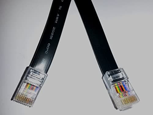 Image of Generic RJ50 Cable - 1m (Male-to-Male, Black, RS232 Data Cable for Industrial Serial Modems, Network Routers, GPS Receivers & More)
