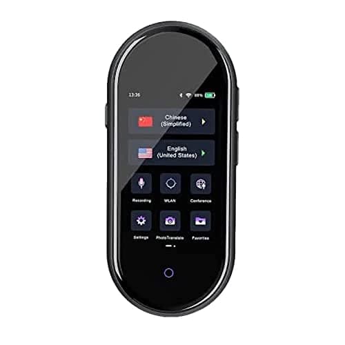 Image of Language Translator Device - HiHo Lingo Plus instant translator, 137 Online Languages, 16 Offline Languages, Speech or Photo Translation, Pocket Sized 3” Touchscreen Display