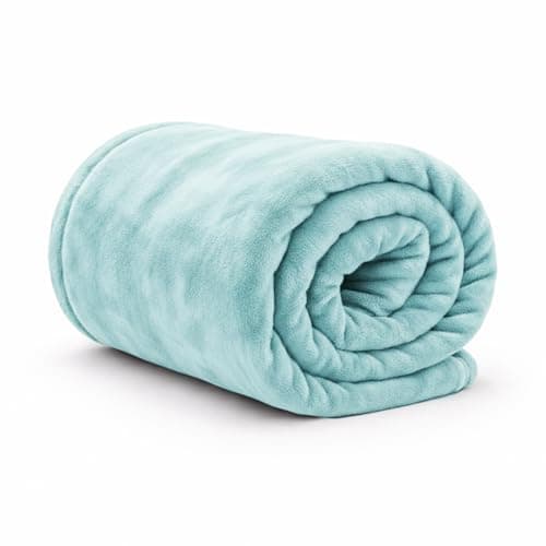 Image of Rohi Duck Egg Throw Blanket Double Size 150x200cm | Super Soft & Warm Plush Fleece Throws For Sofas | Fluffy Blanket for Bed & Couch | Versatile & Lightweight Fleece Blanket for Adults