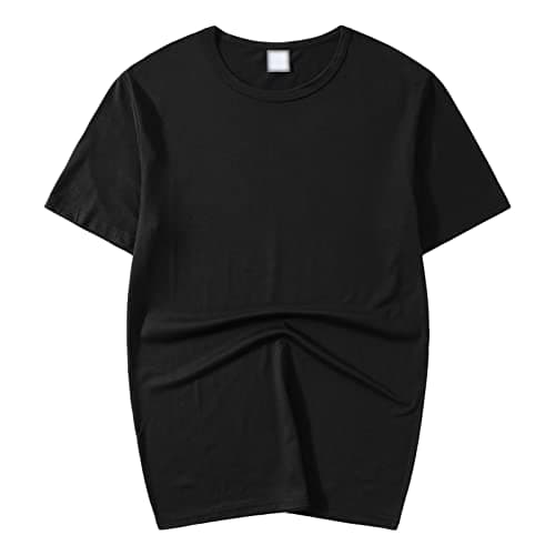 Image of Muscular T-Shirts Crew Neck/V Men's Bodybuilding T-Shirt Short Sleeve Basic Tee Shirt Slim Fit Slim Fit, Le Noir1, XL
