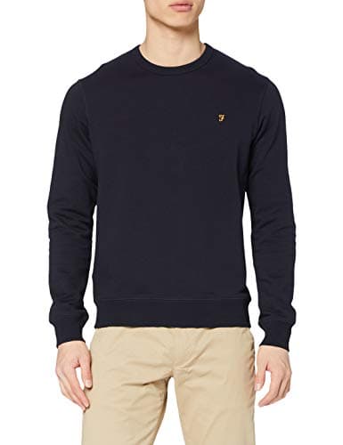 Image of Farah Men's Tim Crew Sweatshirt, Blue, XXL UK