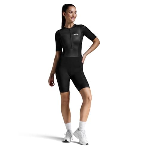 Image of 2XU Womens Aero Hex Sleeved Trisuit X-Small Black/White