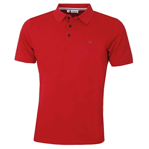 Image of Calvin Klein Mens Campus Sport Polo Shirt - Red Sport - L