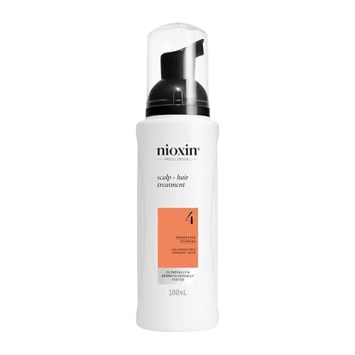 Image of Nioxin System 4 Scalp + Hair Thickening Treatment - Serum for Coloured, Dry and Damaged Hair with Progressed Thinning - with Niacinamide and Biotin, 100ml