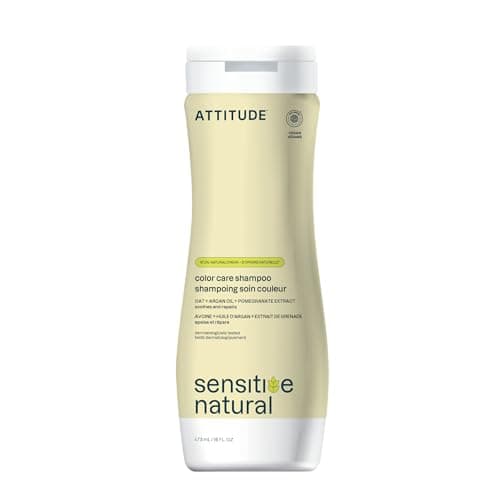 Image of ATTITUDE Color Care Hair Shampoo for Sensitive Dry Scalp, EWG Verified, Soothing Oat, Protects Color, Naturally Derived Ingredients, Vegan and Plant-Based, 473 mL