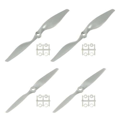Image of sourcing map 6x4 7x5 Propeller RC Propellers 2 Vane Blades Props Grey with Adapter Rings for Electric Airplane Aircraft, Pack of 4