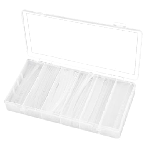 Image of 200 PCS Heat Shrink Tubing Kit 2:1 Waterproof Insulation Wire Shrink Wrap Tubing Clear Electrical Shrink Tube Heat Shrink Sleeving with Convenient Storage Case for Electric Wire Insulation and Repairs