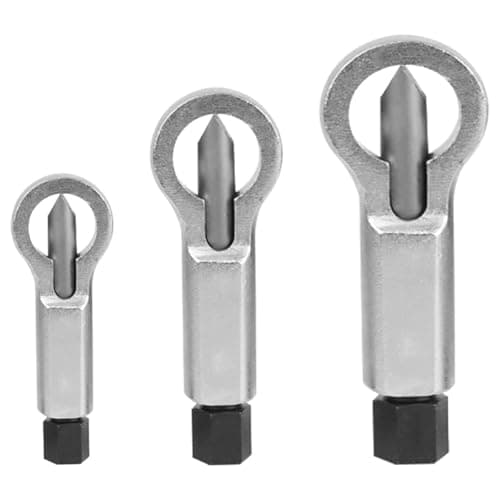 Image of Anhoer 3 Piece Nut Separator Nut Remover Extraction Tool Nut Remover Nut Splitter Remover Broken and Damaged Nuts Tool