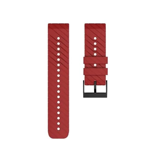 Image of ERAKAFZTTK 24mm Silicone Watch Strap Fit For SUUNTO 9 Baro Bands Sport Repalcement Watchband Fit For SUUNTO Spartan Smartwatches Belt(Red)