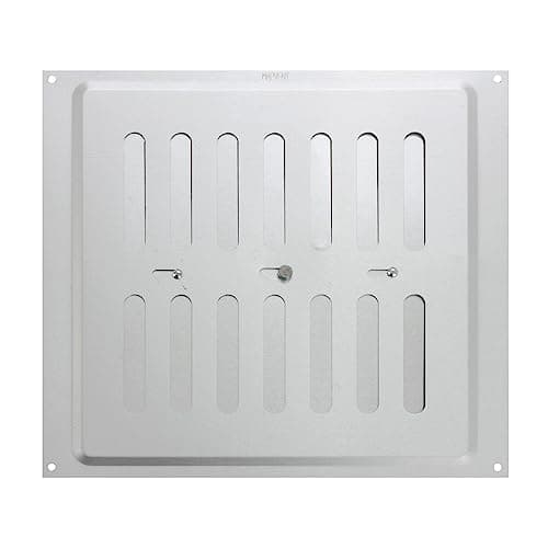 Image of MAP Vents 939-31 Metal Adjustable Vents, Silver, 9 x 9-Inches (229 mm x 229 mm)