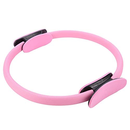 Image of KOSDFOGE Pilates Ring Circle, Fitness Ring Magic Circle, 4 Colors 1.4in Dual Grip Yoga Ring Resistance Circle for Thighs and Legs Fitness(pink)