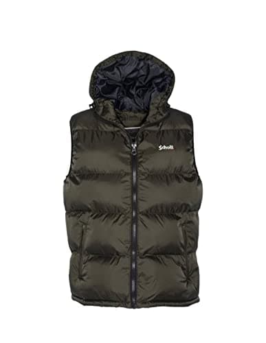 Image of Schott NYC Schott Unisex Hooded Down Jacket, khaki, XXL