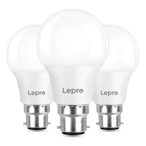 Image of Lepro Bayonet Light Bulb, 60W Equivalent, Warm White 2700K, 8.5W 806lm B22 LED Bulb, BC A60 GLS Energy Saving Lightbulbs, Non-dimmable, Pack of 3