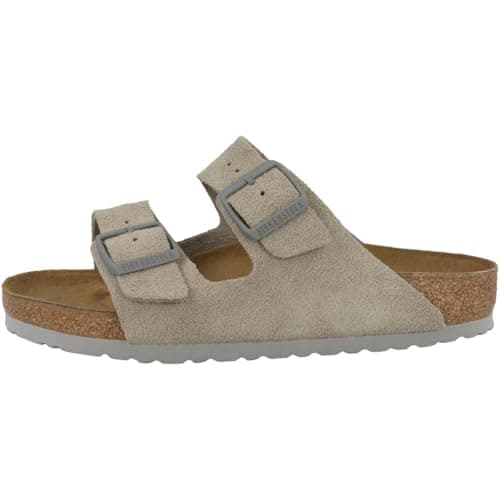 Image of Birkenstock Arizona Women's Leather Sandal with Double Band, Stone Coin, 6.5 UK