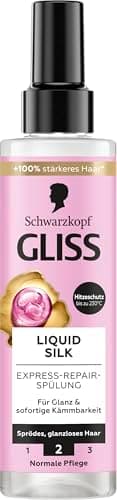 Image of Gliss Express Repair Conditioner Liquid Silk (200 ml), Conditioner for Exceptionally Soft Hair, Conditioner with Heat Protection up to 230 °C