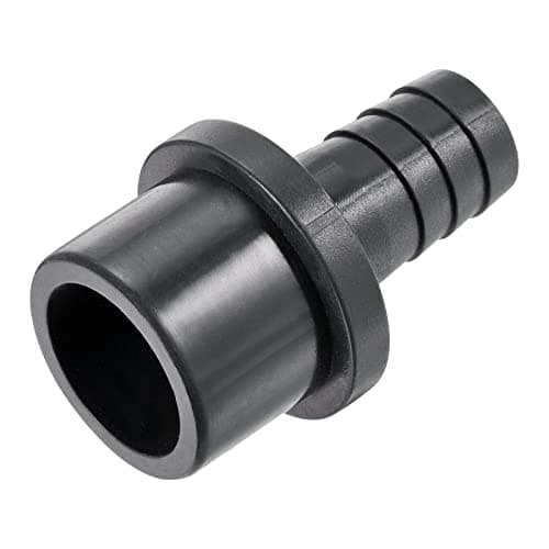 Image of sourcing map PVC Pipe Fitting 14mm Barbed x 25mm OD Spigot Straight Tube Adapter Hose Quick Connector, Black