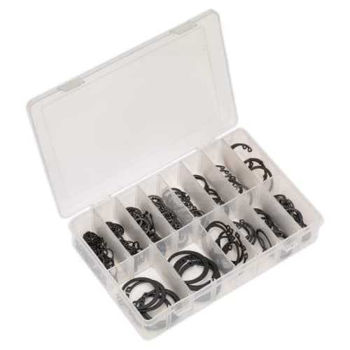 Image of Sealey Ab017Cc Circlip Assortment 200Pc Internal & External Metric