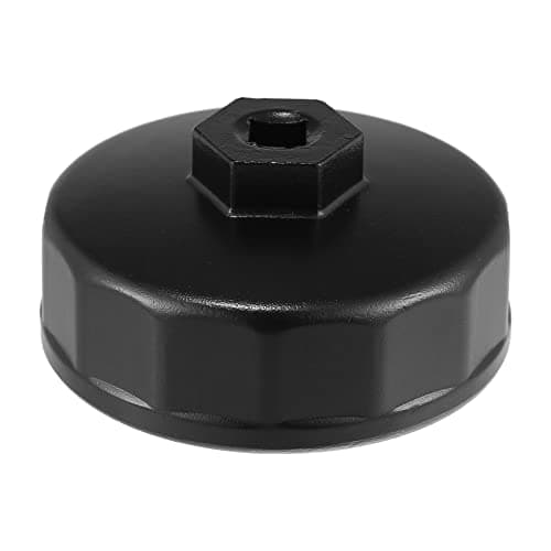 Image of X AUTOHAUX 74mm 14 Flutes Car Oil Filter Wrench Socket Remover Tools Black