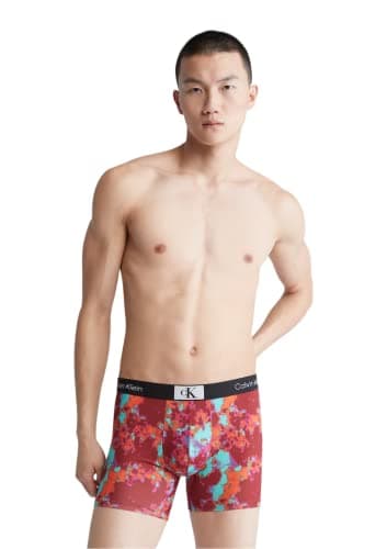 Image of Calvin Klein Men's 1996 Boxer Brief, Fresh Peppermint with Temperature Print, S
