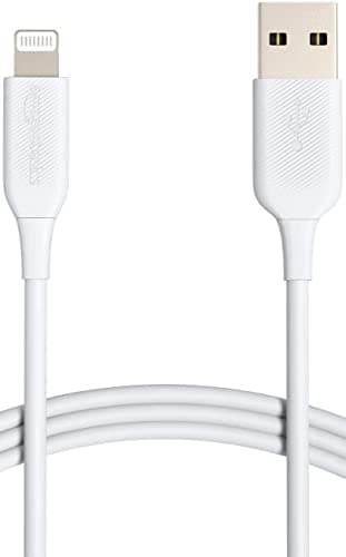 Image of Amazon Basics Lightning to USB A Cable - MFi Certified iPhone Charger, White, 0.9 m