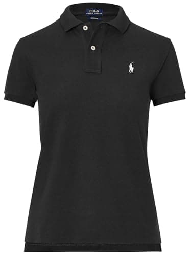 Image of Polo Ralph Lauren Women's Classic Fit Mesh Polo Shirt, The Polo Black., S