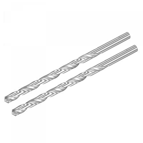 Image of sourcing map HSS(High Speed Steel) Extra Long Twist Drill Bits, 10mm Drill Diameter 200mm Length for Hardened Metal Woodwork Plastic Aluminum Alloy 2 Pcs