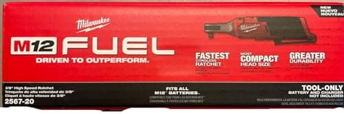 Image of Milwaukee M12 Fuel 3/8" High Speed Cordless Ratchet - No Battery, No Charger, Bare Tool Only