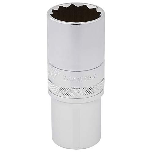 Image of Draper 33802 1/2" Square Drive Hi-Torq 12 Point Deep Socket, 24mm Size , Blue
