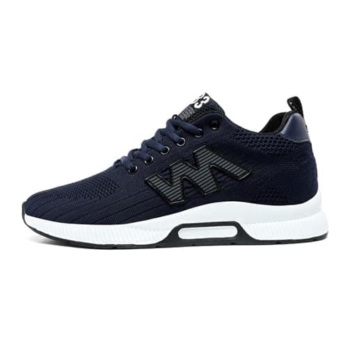 Image of Generisch 2026 Pairs Men's Shoes with Raisers, Casual Mesh Trainers, Lightweight Breathable Lace-Up Trainers with Hidden Lifting Heel for Men, cm, blue, 7 UK