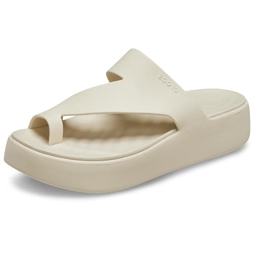 Image of Crocs Women Sandal,Getaway Platform Toe Loop,Sandstone,7 UK Women