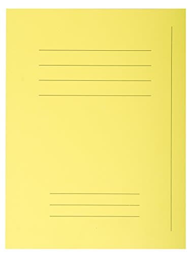 Image of Exacompta - Ref 435005E - Forever Printed Square Cut Folder - 240 x 320mm in Size, Suitable for Storing A4 Documents, Made from 220gsm Recycled Card - Yellow (Pack of 50)